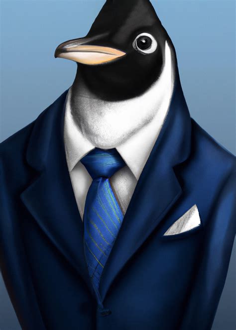 Wall Art Print Mafia Pinguin Penguin In A Suit Europosters