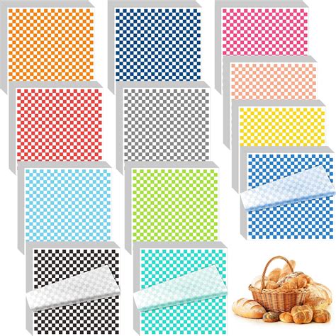 Amazon Fulmoon 1200 Pcs Plaid Wax Paper Waxed Deli Paper Sheets 12