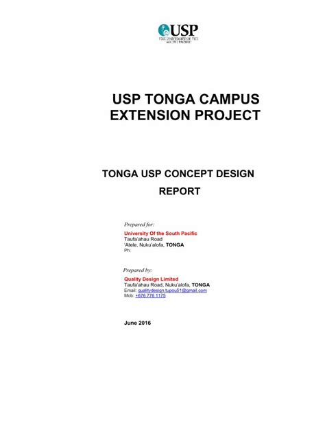 Pdf Usp Tonga Campus Extension Project Pdfslide Net