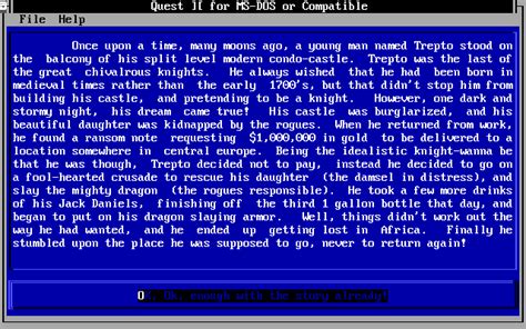 Screenshot Of Quest Dos 1995 Mobygames