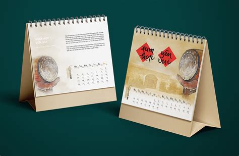 Lịch Bàn Thư Pháp Làng Mai 2024 - Câu Đối Tết