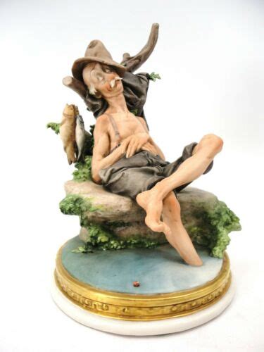 Vintage Pucci Signed Capodimonte Giuseppe Cappe Sleeping Fisherman