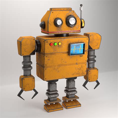 Cute Robot Low Poly Robots Characters Models Blenderkit