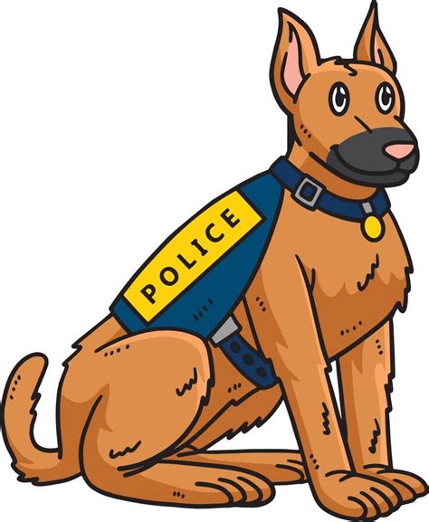 policía perro dibujos animados de colores clipart ilustración 23058893 ...