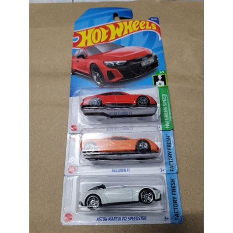 Hot Wheels COMBO IN Audi RS E TRON GT McLAREN F Aston Martin V Speedster ORIGINAL