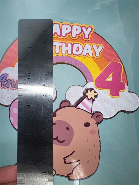 Capybara Cake Toppercapybara Birthdaycapybara Partycapybara Cupcake