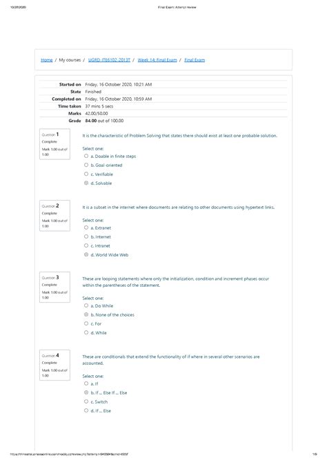 Solution Computer Programming Final Exam Studypool