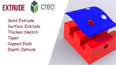 Extrude In Creo Creo Modelling Tutorials YouTube