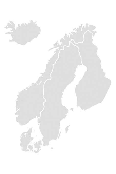 Outline Map Of The Nordic Region Countries Sweden Map Denmark Map