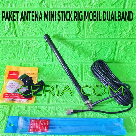 Jual Antena Stick Rig Mobil Dualband Mini Antenna Mobil Vhf Uhf Sky