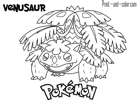 Venusaur Coloring Pages Free Pokemon Coloring Pages Printables