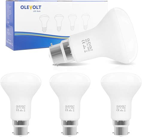 OLEVOLT B22 R63 LED Spotlight Bulbs Warm White 3000K LED Reflector B22