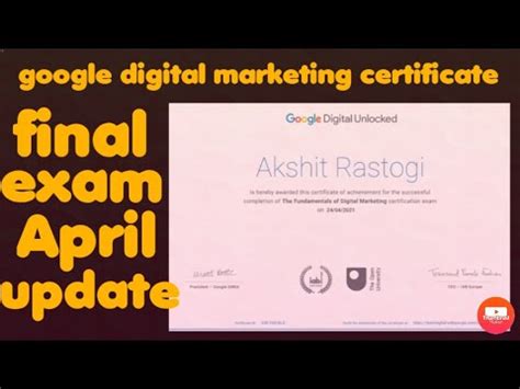 Google Digital Marketing Final Exam Answers Google Digital Garage