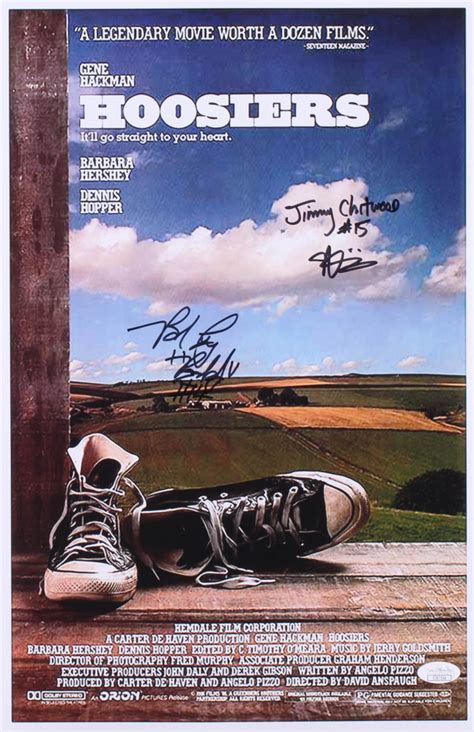 Maris Valainis & Brad Long Signed "Hoosiers" 11x17 Movie Poster ...