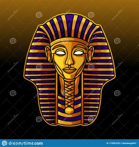 Conception Principale De Logo De La Mascotte Du Pharaon Illustration De