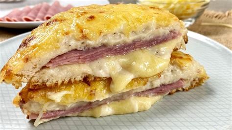 Exquisito Croque Monsieur Pan De Molde Casero Con Aceite De Oliva Y