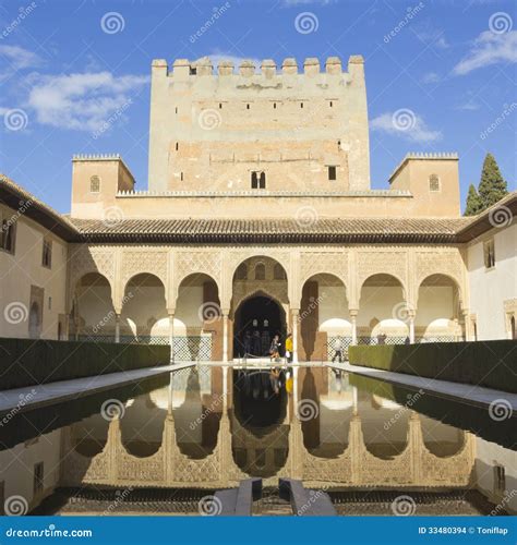 Tourists Visit the Royal Complex of Alhambra Editorial Stock Image