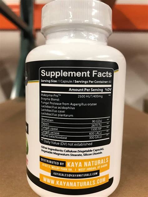 Kaya Naturals Enzimas Digestivas Con Prebi Ticos Y Probi Ticos