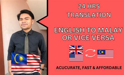 Translate English To Malay Or Vice Versa With High Quality By