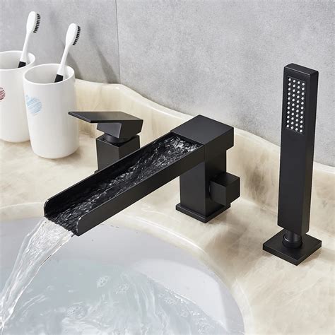 New Arrival Blacked Chrome Brass Basin Faucet Bath Vanity Sink Tap Bathtub Faucet Hot Cold Water