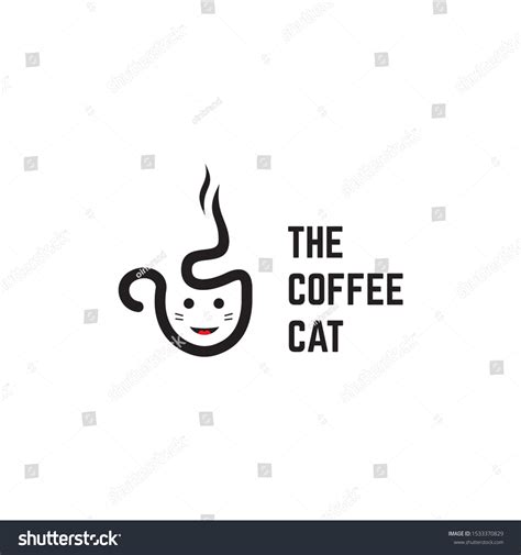 Coffee Cat Logo Desing Vector Stock Vector (Royalty Free) 1533370829 ...