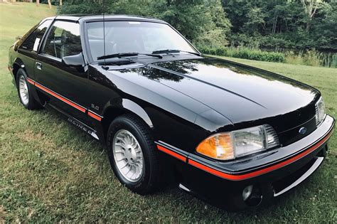 1987 Mustang Gt Blk Poster 24x36 Inches Etsy