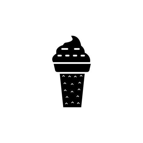 Ice Cream Dessert Cone Vector Icon Vector Art At Vecteezy