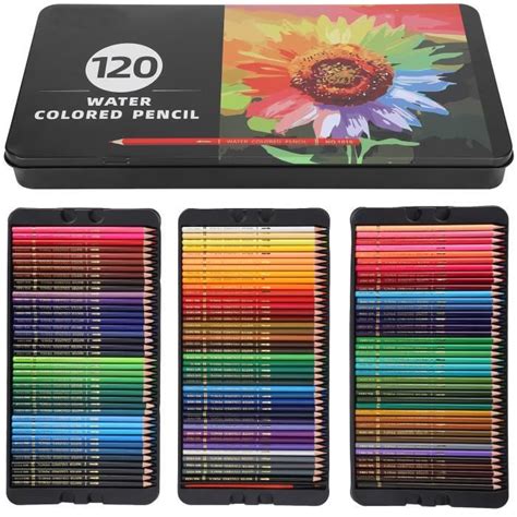 TMISHION Crayons De Couleur Ensemble De Crayons D Aquarelle 120