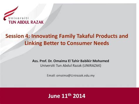 (PDF) Session 4: Innovating Family Takaful Products and … 4: Innovating ...