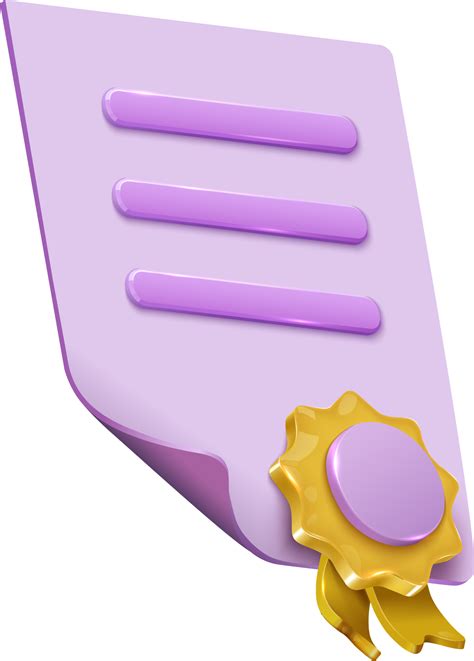 Certificate 3d Icon 39400803 Png