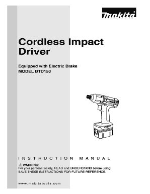 Fillable Online Cordless Impact Driver Fax Email Print Pdffiller