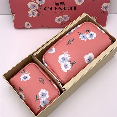 Coach Bags Coach Boxed Small And Mini Boxy Cosmetic Case Set With