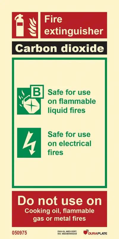 Carbon Dioxide Fire Extinguisher Identification Sign A SPE Europe