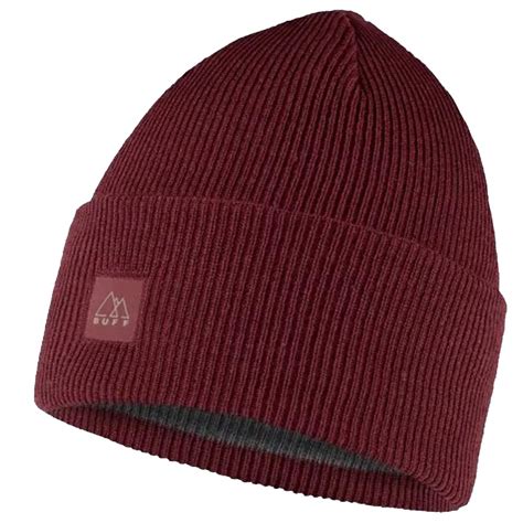 Buff Crossknit Beanie 1264834161000 Kobieta Mężczyzna Czapka Bordowy