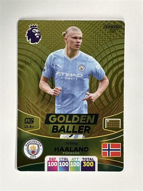 Erling Haaland Manchester City Golden Baller Panini Premier League