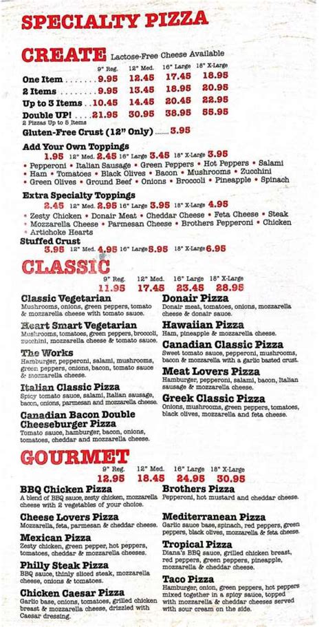 Randy's Pizza - Kearney Lake menu in Halifax, Nova Scotia, Canada