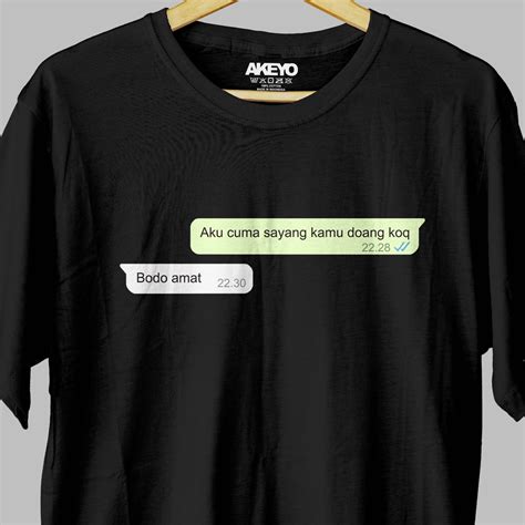 Jual Akeyo T SHIRT S 4XL 30 Warna KAOS KATA UNIK CHAT WA 100 KATUN