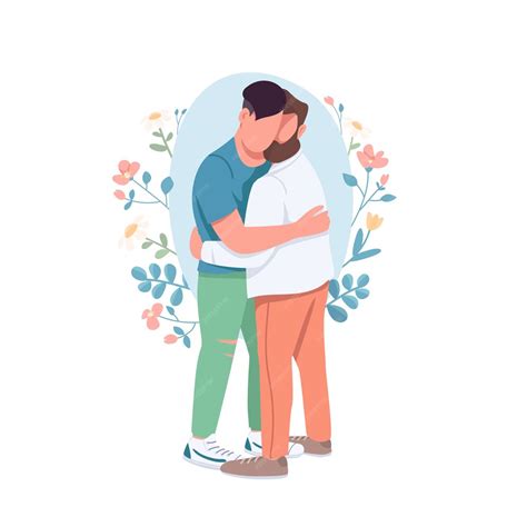 Premium Vector Gay Couple Flat Concept Illustration