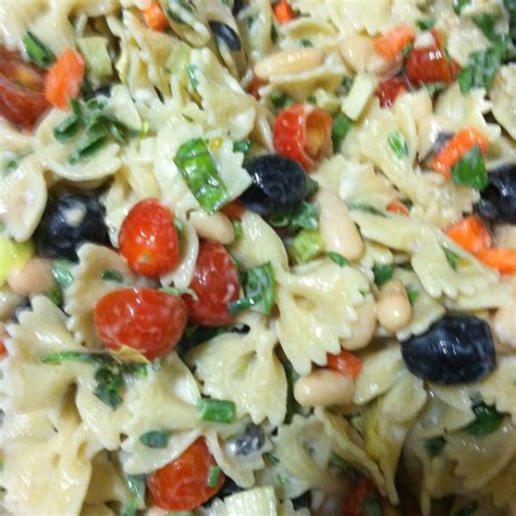 Pasta Salad With Fresh Summer Herbed Mayo Chicken And Shrimp Recipes