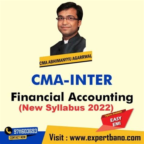 CMA Inter Financial Accounting By CMA Abhimanyyu Agarrwal New Syllabus