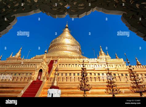 Shwezigon Paya Pagoda Bagan Pagan Myanmar Burma Stock Photo Alamy