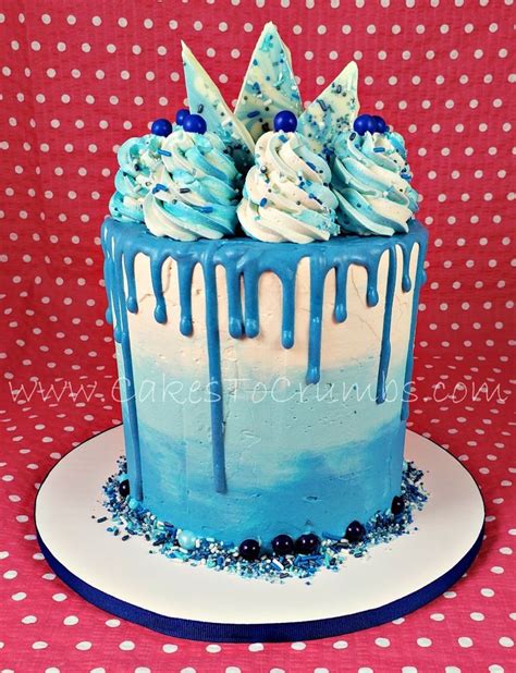 Beach Birthday Cake Birthday Drip Cake Sprinkles Birthday Cake Blue