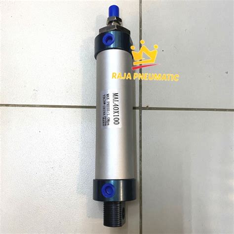 Jual COD Cylinder Pneumatic Angin Double Acting Mal 40X100 Body