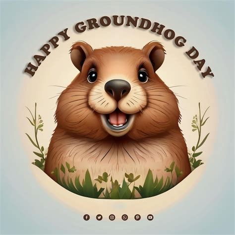 Premium PSD Happy Groundhog Day Banner Template