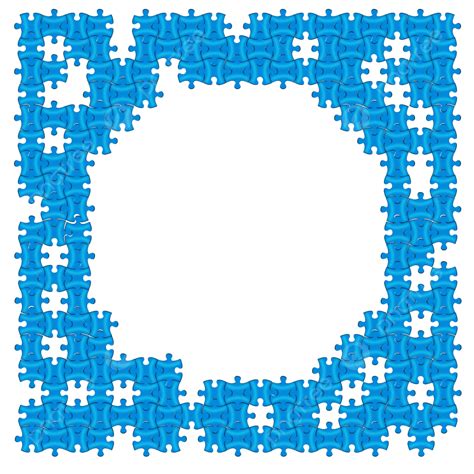 Blue Puzzle Vector Png Images Blue Color Puzzle Border Vector Puzzle