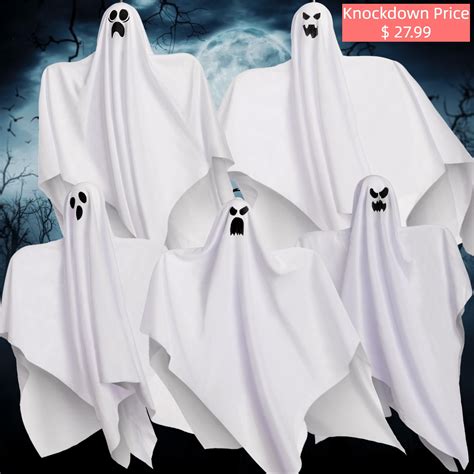 Joyin 275 5 Pack Halloween Hanging Ghosts For Halloween Party Decoration Cute Flying Ghost