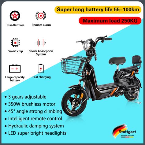 Stuttgart Two Person Electric Bicycle Two Wheeled Electric Bicycle
