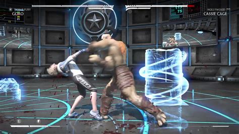 Mortal Kombat X Goro S Brutalities Done On Endurance Cassie Cage Youtube