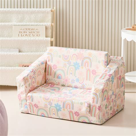 Adairs Kids Sunshine And Rainbows Pink Flip Out Sofa Adairs