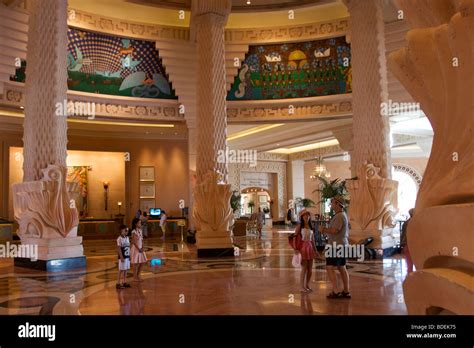 The entrance of the Atlantis hotel Providence island Bahamas Stock ...